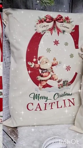 Personalised Santa Sack Add Name Initial | Christmas Present Bag for Children | Custom Christmas Gift Sack | Toy Bag | Xmas Stocking - Etsy UK