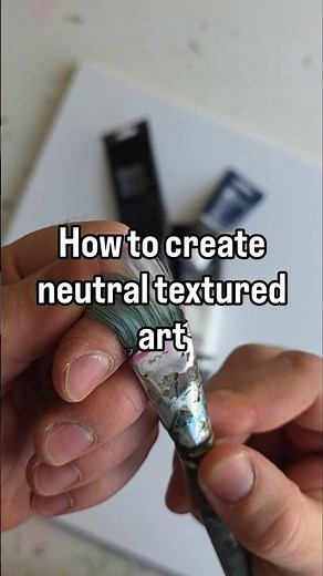 Easy Neutral Textured Art Tutorial 🎨 #texturedart #diy