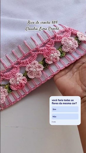 Make this crochet edging for dish towels using yarn scraps #crochetedging #crochet