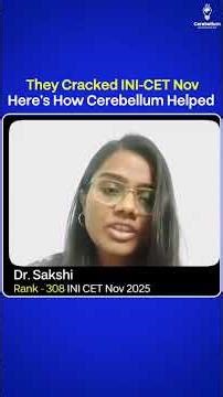 How Mission Cerebellum Boosted My INI-CET Score #shorts