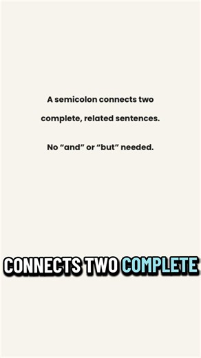 How to use a semicolon: basic grammar rule #englishgrammar #englishlearning #englishteacher