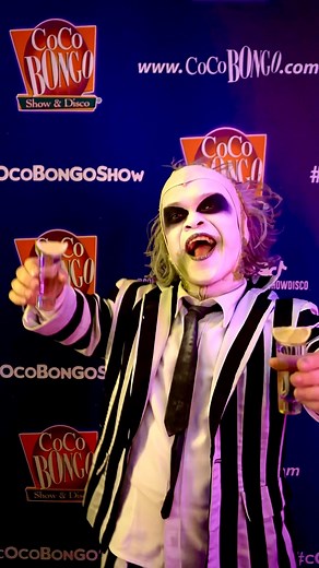 Beetlejuice is ready to have some tequila shots with you! 😎🎉 When are you coming? 👉 https://www.cocobongo.com/ | CocoBongo