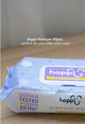 Did you know why Hoppi Premium Wipes with 3.5x more water is a game-changer?💧 Not just for diaper duty, but for all those messy moments. No hard rubbing needed, just a gentle swipe. Plus, with 5 star German Dermatest® approved for Sensitive Skin, they’re gentle and safe for your baby’s delicate skin. #Hoppi #HoppiBabyWipes #BabyPremiumWipes #BabyAntibacterialWipes #BabyWetWipes #JuiciestWetWipes #HoppiEssentials #HoppiBabiesHappyMums #HoppiParents #HoppiMoments #BabyEssentials #BabyMustHaves #B