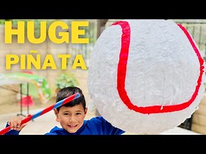 Smashing The Biggest Baseball Piñata Ever And Smashing Spider Man Pinata