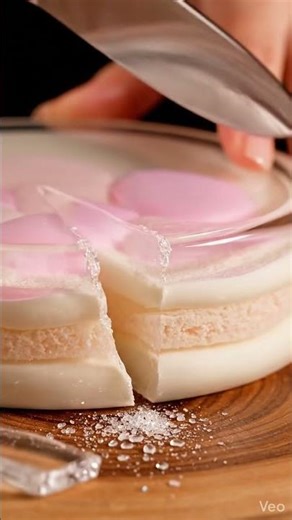 Glass Cake Slicing 🥞✨ - #DreamSliceASMRChannel✨✨