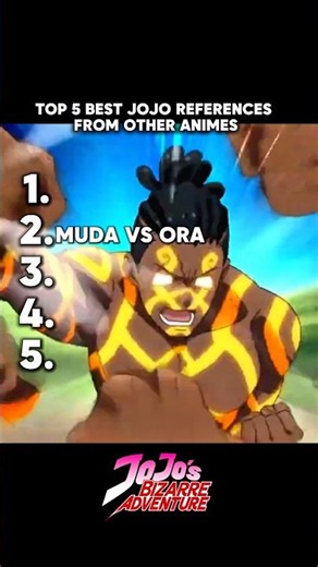 Ranking Jojo reference across other anime #shorts #jojo #jojoreference