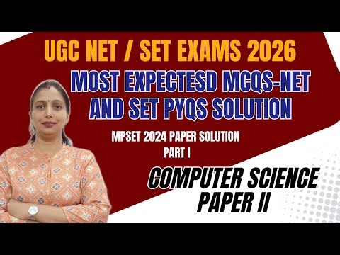 Expected MCQ - PYQs 2026| Computer Science - Day 1|Madhya Pradesh Previous Years Solution| SET NET
