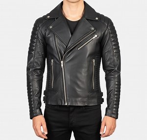 Men’s Black Leather Biker Jacket– Genuine Lambskin Slim Fit Motorcycle Jacket– Handmade Quilted Cafe Racerstyle With Zipper & Padded Sleeves - Etsy Canada
