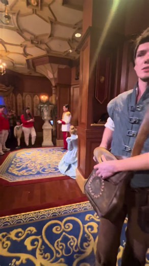 Magical Rapunzel and Flynn Interaction at Disney