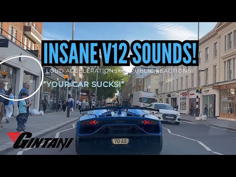 GINTANI Lamborghini Aventador SVJ DESTROYS London! *INSANE V12 SOUNDS, FLAMES, REVS & REACTIONS!