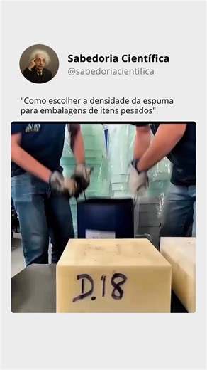 Ciência & Curiosidades / Kayke dos santos on Instagram: "A densidade da espuma é essencial para proteger cargas pesadas. Espumas muito macias podem deformar e perder a proteção. Já espumas densas demais podem transmitir impactos diretamente ao objeto. O equilíbrio correto distribui o peso e absorve choques. Também é preciso considerar vibração, empilhamento e tempo de transporte. Cada tipo de item exige uma densidade específica. Essa escolha reduz danos, perdas e custos logísticos. Engenharia si