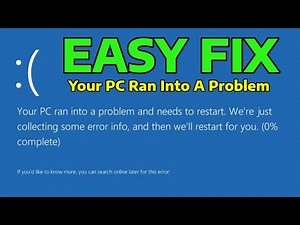 How To Fix Windows Blue Screen Error Your PC Ran Into a Problem and Needs to Restart