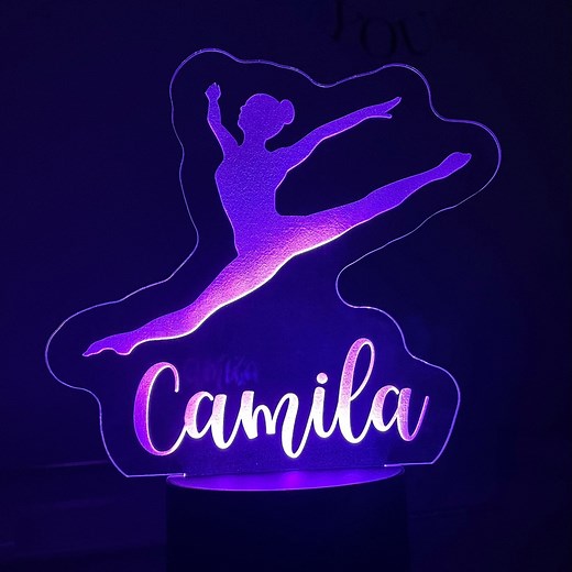 Dancer LED Lamp- Dance Lamp With Name- Personalized LED Lamp for Dancer - Etsy