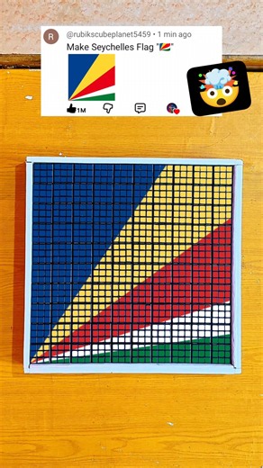 Creating Seychelles "🇸🇨" On Cubes 🤯😱 #viral #rubikscube #amazing #shorts 🤩🤩