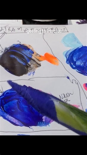 Artist.Photographer.Architect. on Instagram: "Mixing some colour to get a blue from an iris flower about to bloom. . . . . . . . . #blue #colourmatch #blueiris #ultramarine #fluorescent"