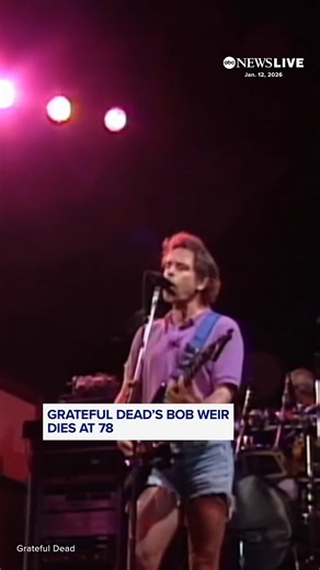 Fans are paying tribute to rock and roll legend Bob Weir. The Grateful Dead co-founder and legendary guitarist died over the weekend at age 78. Read more: https://abcnews.visitlink.me/0BM3pO | ABC News