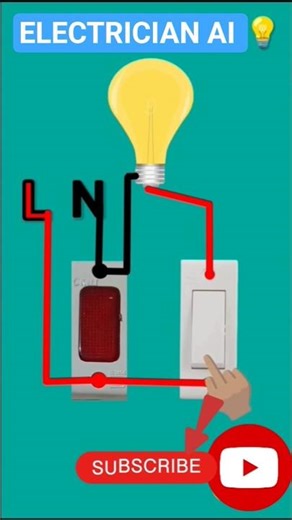 1 holder 1 switch 1 indicator wiring #viral #shorts