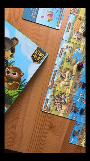 We’re so excited to be showing off the new game in the Creature Comforts series. Look for River Market at Gen Con and on Kickstarter later this year. 🦊🐰🐻 | Kids Table Board Gaming