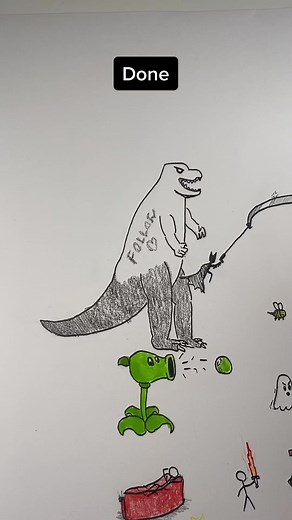 Stickman vs Godzilla: Epic Battle Sketch!