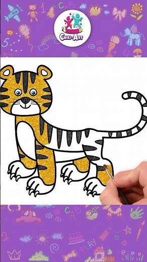 How to Draw an Easy Tiger! 🐯🎨 #shorts #drawing