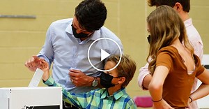 Justin Trudeau Casts Ballot in Canadian Election