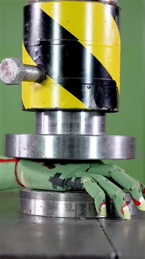 Hydraulic Press EXPLODES Frozen Substance & Creepy Zombie Hand!