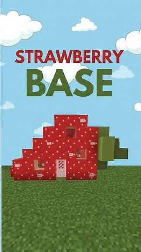 How to Build a Strawberry House in Minecraft #cutebuilds