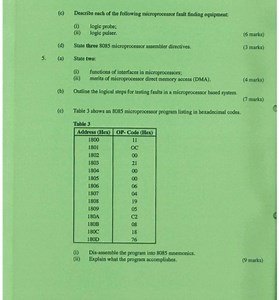 Question 5(a) State two:(i) functions of interfaces in micro... | Filo