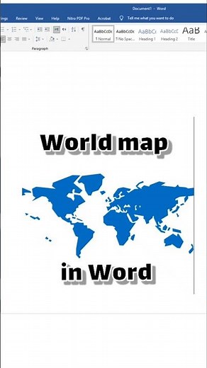 Microsoft Word | World map in Word | Word #word