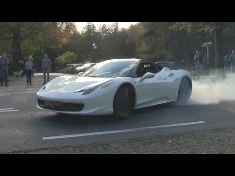 Ferrari 458 going CRAZY! | INSANE BURNOUT, LOUD Revs and Accelerations!