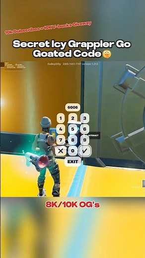 Secret Go Goated Icy Grappler Vault Code🤫 #fortnite #fortnitememes #gaming