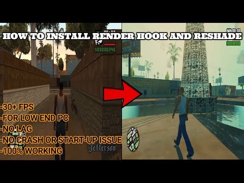 How To Install Render Hook & Reshade For Low-End PC || GTA San Andreas || GoldSkull-777