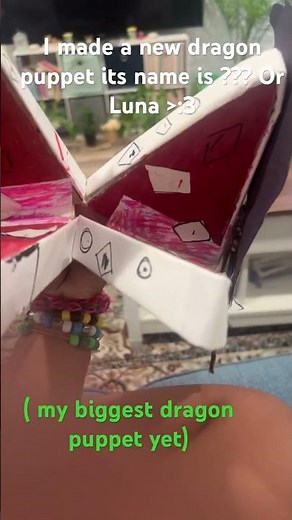 I finally made a 4 jawed dragon🥹🥹#dragonpuppets #therian