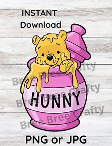 Pink Winnie the Pooh Honey Pot Clipart (digital Download) - Etsy
