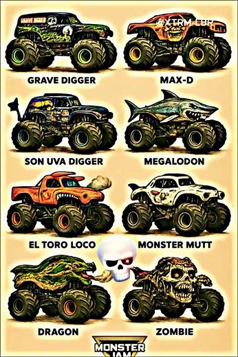 GRAVE DIGGER and ZOMBIE on Fire Mosnter Jam #zombiemonstertruck #gravedigger #monsterjam #eeuu