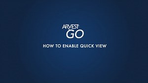 Need to know your balance at a glance? The Quick View feature inside Arvest Go allows you to see your account balances without having to log in. It’s just that easy. Watch to learn more! Member FDIC. | Arvest Bank