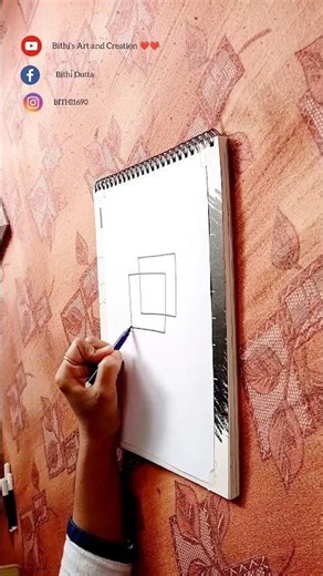 How To Draw Cube Easy #short #cube #ytshorts