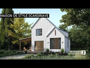 Plan de maison Scandinave unifamiliale par Dessins Drummond