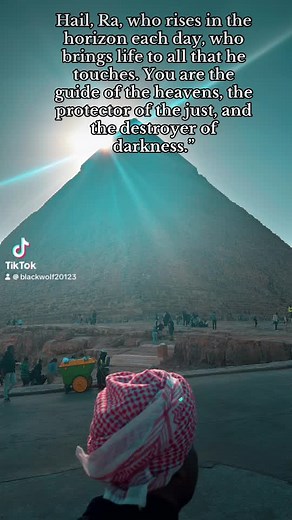 #ready#egyptian #ra #god The Great Pyramids of Giza and Ra’s power together symbolize the ultimate balance of strength, enlightenment, and positive energy. Here’s how they can harness good energy: 1. Ra’s Light as a Source of Energy The ancient Egyptians believed Ra, the Sun God, was a life-giver and a guide. The sun’s rays represent enlightenment and vitality, fueling the spirit just as they sustain life on Earth. When paired with the pyramids, this energy channels cosmic and earthly forces in 