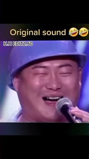 Chinese laughing man singing