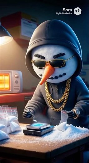 Cursed Sora AI Movie Trailer SNOWFALL: Animated Edition - The Coldest Product ❄️💰 #funny #sora2