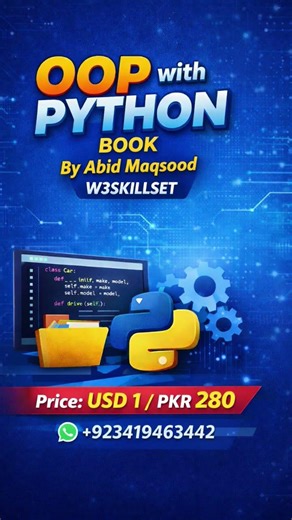object oriented programming with Python by Abid Maqsood @W3Skillset