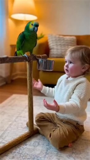 GREEN BIRD on Instagram: "Can I have a hug? 🤗 #talkingparrots #parrotsoffacebook #parrotsofinstagram #funnyreels #talkingparrot"