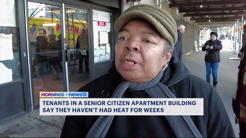 Senior citizen apartment building tenants living without heat