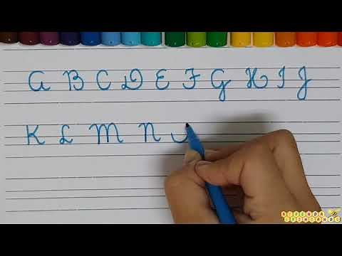 Caligrafia do Alfabeto - Letra de Mão Maiúscula - Aprenda Brincando