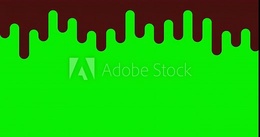 Melted chocolate dripping animation. Dessert background with melted chocolate. Sweet ice cream flowing down. Motion graphic. 4K animation