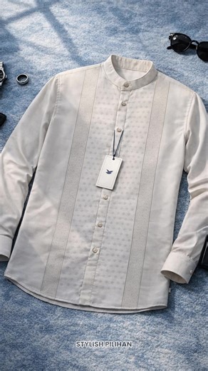 Noah Printed Collarless Shirt: Modern Kemeja Koko Overview