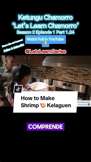 Ketungu Chamorro ‘Let’s Learn Chamorro’ - Making Chamorro style Shrimp Tempura! Season 2 Episode 1 Part 1.24 - Watch Full Parts and Follow and Subscribe in YouTube 👉 https://youtube.com/@LetsLearnSeries?si=Lx7ziGiYjYjbdstJ?sub_confirmation=1, Instagram, and Facebook in Lets.Learn.Series #letslearnseries #chamorrotiktok #learningchamorro #language #learning #learninglanguages #languagelearning #foreignlanguage #languagelearningchallenge #Learninglanguagequickly #learningmethod #shrimptempura #co