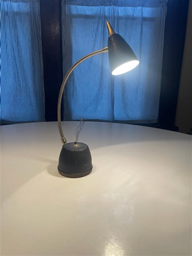 Vintage Eagle Hi-lite High Intensity Lamp: Black Atomic Industrial MCM Gooseneck With Original Box - Etsy