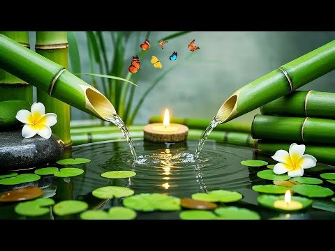 Relaxing Sleep Music with Bamboo Water Sounds 🌿 Deep Sleep, Meditation, Stress Relief, Nature Sounds